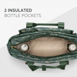 Η φωτογραφία δείχνει Μείνετε κομψοί και οργανωμένοι σε κάθε σας έξοδο με τη μαμά τσάντα FLORENCE!  Σχεδιασμένη για σύγχρονους γονείς, αυτή η πολυτελής τσάντα συνδυάζει τη λειτουργικότητα με ένα πολύχρωμο ντιζάιν στάμπα, διασφαλίζοντας ότι όλα τα απαραίτητα για το μωρό είναι οργανωμένα και προσι