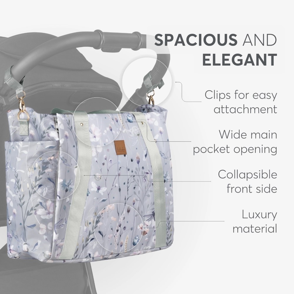 Η φωτογραφία δείχνει Μείνετε κομψοί και οργανωμένοι σε κάθε σας έξοδο με τη μαμά τσάντα FLORENCE!&nbsp; Σχεδιασμένη για σύγχρονους γονείς, αυτή η πολυτελής τσάντα συνδυάζει τη λειτουργικότητα με ένα πολύχρωμο ντιζάιν στάμπα, διασφαλίζοντας ότι όλα τα απαραίτητα για το μωρό είναι οργανωμένα και προσι