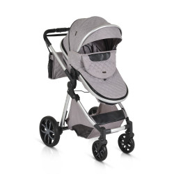 ΚΑΡΟΤΣΙ ΜΕΤΑΤΡΕΠΟΜΕΝΟ ΣΕ ΚΑΛΑΘΟΥΝΑ CANGAROO ALMA 2 IN 1 LIGHT GREY 3800146235482