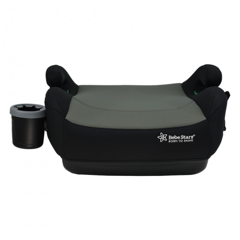 Η φωτογραφία δείχνει Το νέο booster i-Size της Bebe Stars είναι ένα κάθισμα που ανασηκώνει το παιδί στο κατάλληλο ύψος για τη σωστή εφαρμογή της ζώνης 3 σημείων του αυτοκινήτου στο σώμα του.