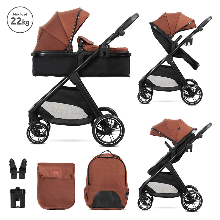 Η φωτογραφία δείχνει LORELLI ΠΟΛΥΚΑΡΟΤΣΙ&nbsp;2 ΣΕ 1 ASPEN ΜΕ ΜΕΤΑΤΡΕΠΟΜΕΝΟ ΚΑΘΙΣΜΑ ΑΠΟ ΚΑΛΑΘΟΥΝΑ ΣΕ ΚΑΡΟΤΣΙ ΒΟΛΤΑΣ.