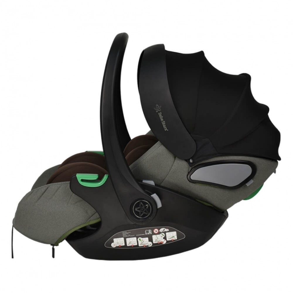 Η φωτογραφία δείχνει Το νέο baby i-Size βρεφικό κάθισμα αυτοκινήτου της Bebe Stars, είναι κατάλληλο για χρήση για παιδάκια με ύψος 40-87 cm ή 0-15 μηνών.