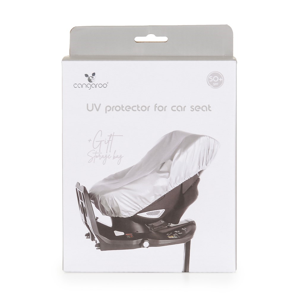 Το Cangaroo UV 50+ Car Seat Protector παρέχει αξιόπιστη αντηλιακή προστασία εμποδίζοντας το 99% των επιβλαβών ακτίνων UV.