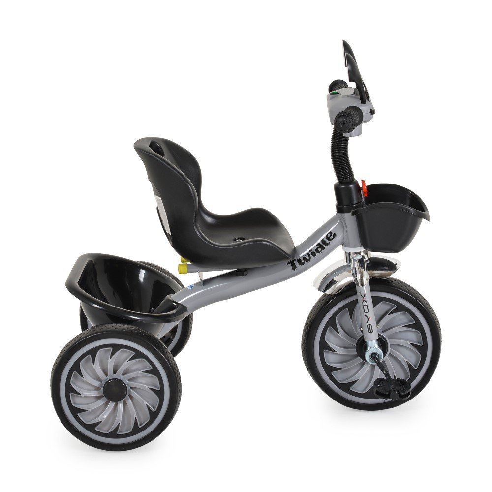 Twiddle,Byox Kids' Tricycle — εγγυημένη διασκέδαση σε εξωτερικούς χώρους!Βασικά χαρακτηριστικά:• Κατάλληλο για παιδιά άνω των 3 ετών και έως 25 κιλά• Εργονομικό, φαρδύ κάθισμα με πλάτη για μέγιστη άνεση• Δύο θέσεις καθισμάτων — ρυθμιζόμενες ώστε να προσαρμόζονται στο ύψος του παιδιού σας• Ελαφρύ εφέ