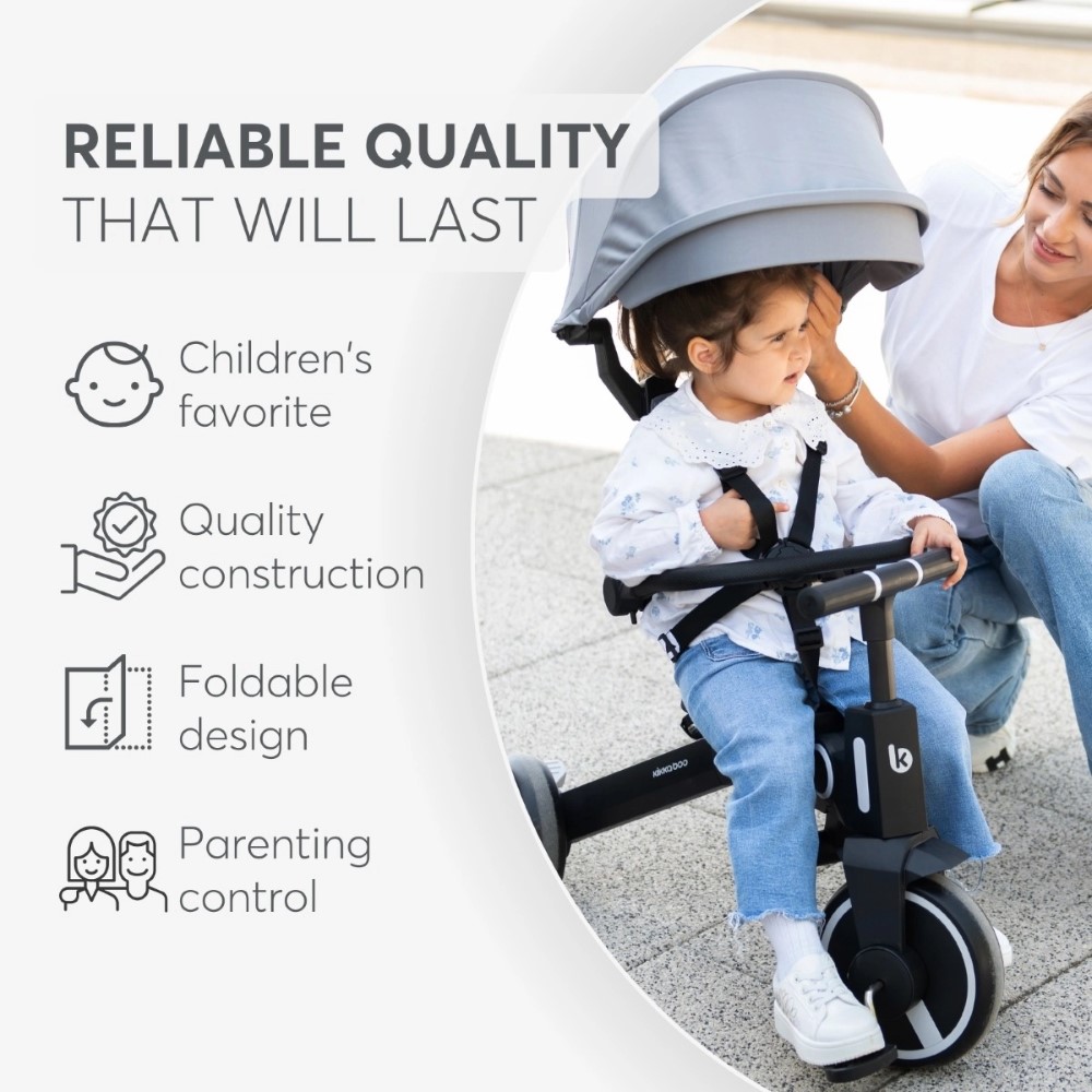 Ξεκινήστε αμέτρητες περιπέτειες με το τρίκυκλο TRIX 7in1, φτιαγμένο για παιδιά ηλικίας 18 μηνών έως 5 ετών.