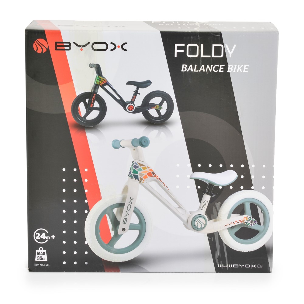Balance Bike Foldy – Ένα διασκεδαστικό ξεκίνημα στον κόσμο της ποδηλασίας!Δώστε στο παιδί σας την ελευθερία και την αυτοπεποίθηση να εξερευνήσει με αυτό το ελαφρύ, ασφαλές και άνετο ποδήλατο ισορροπίας, ειδικά σχεδιασμένο για μικρούς λάτρεις της περιπέτειας ηλικίας 2-5 ετών (έως 35 κιλά).