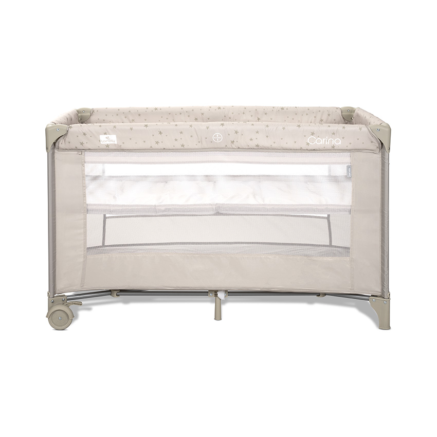 Η φωτογραφία δείχνει LORELLI ΠΑΡΚΟΚΡΕΒΑΤΟ 2 ΕΠΙΠΕΔΩΝ CARINA2 όροφος αφαιρούμενος με φερμουάρΑσφαλές μέρος για ύπνοΣτρώμα κατάλληλο μόνο για παιχνίδιΑναδιπλούμενο σε συμπαγές μέγεθοςΔιπλό σύστημα αναδίπλωσης ασφαλείαςΔιαθέτει πλαινό άνοιγμαΔιαθέτει ροδάκια από την μία πλευράΤσάντα μεταφοράςΔιαστάσεις