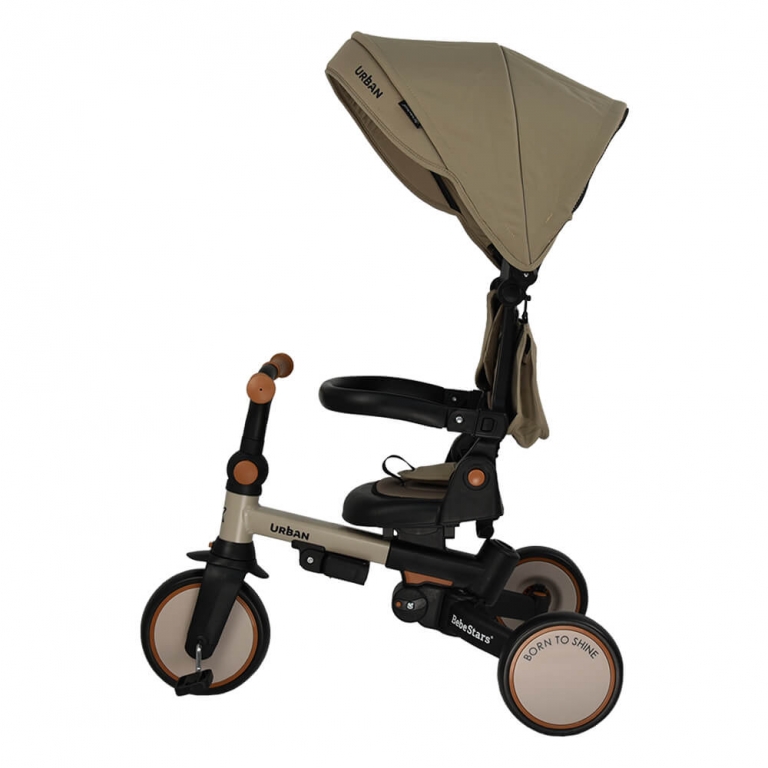 Ετοιμαστείτε μικροί και μεγάλοι για τις πιο συναρπαστικές βόλτες σε κάθε γωνιά της πόλης με το νέο τρίκυκλο Urban της Bebe Stars!Ένα πολυχρηστικό μοντέλο, καθώς χρησιμοποιείται με 7 διαφορετικούς τρόπους και συντροφεύει το παιδάκι σας για χρόνια σε κάθε του βήμα.