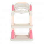 Η φωτογραφία δείχνει Εκπαιδευτικό κάθισμα τουαλέτας με σκάλα που επιτρέπει στα μικρά παιδιά να χρησιμοποιούν μια τυπική τουαλέτα ανεξάρτητα, παρέχοντάς τους άνεση, αυτοπεποίθηση και βοηθώντας τους να αναπτύξουν καλές συνήθειες υγιεινής.