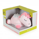 Η φωτογραφία δείχνει Βρεφικός προτζέκτορας που συνδυάζει απαλό φωτισμό, χαλαρωτική μουσική και παιχνιδιάρικο σχεδιασμό για να δημιουργήσει μια ζεστή ατμόσφαιρα για ύπνο και παιχνίδι.