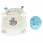 Η φωτογραφία δείχνει Βρεφικός προτζέκτορας που συνδυάζει απαλό φωτισμό, χαλαρωτική μουσική και παιχνιδιάρικο σχεδιασμό για να δημιουργήσει μια ζεστή ατμόσφαιρα για ύπνο και παιχνίδι.