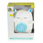 Η φωτογραφία δείχνει Βρεφικός προτζέκτορας που συνδυάζει απαλό φωτισμό, χαλαρωτική μουσική και παιχνιδιάρικο σχεδιασμό για να δημιουργήσει μια ζεστή ατμόσφαιρα για ύπνο και παιχνίδι.