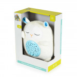 Η φωτογραφία δείχνει Βρεφικός προτζέκτορας που συνδυάζει απαλό φωτισμό, χαλαρωτική μουσική και παιχνιδιάρικο σχεδιασμό για να δημιουργήσει μια ζεστή ατμόσφαιρα για ύπνο και παιχνίδι.