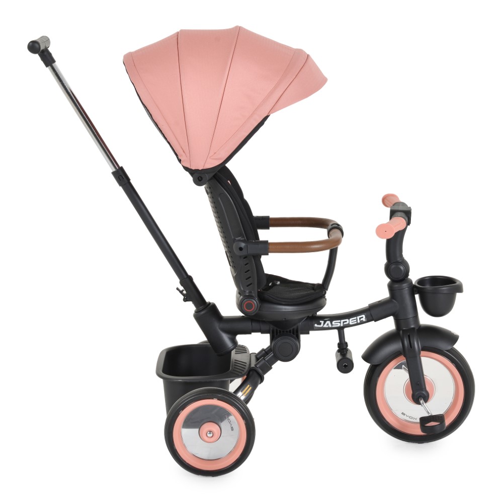 Το Jasper είναι το τέλειο τρίκυκλο για παιδιά άνω των 10 μηνών, με μέγιστη χωρητικότητα βάρους 25 κιλά – ο ιδανικός σύντροφος για διασκέδαση και άνεση στην αρχή του ταξιδιού του παιδιού σας!Το τρίκυκλο μπορεί να χρησιμοποιηθεί με δύο κύριες επιλογές:Τρίκυκλο με λαβή γονικού ελέγχου: Οι γονείς μπορού