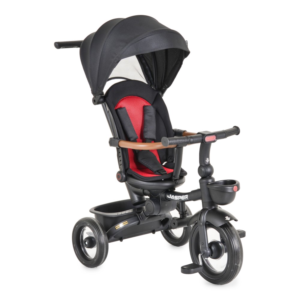 Το Jasper είναι το τέλειο τρίκυκλο για παιδιά άνω των 10 μηνών, με μέγιστη χωρητικότητα βάρους 25 κιλά – ο ιδανικός σύντροφος για διασκέδαση και άνεση στην αρχή του ταξιδιού του παιδιού σας!Το τρίκυκλο μπορεί να χρησιμοποιηθεί με δύο κύριες επιλογές:Τρίκυκλο με λαβή γονικού ελέγχου: Οι γονείς μ