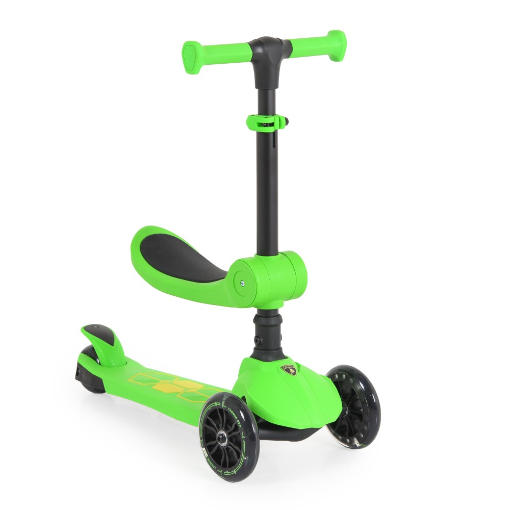 Η φωτογραφία δείχνει Παιδικό πατίνι με κάθισμα 2 σε 1 Lamborghini.