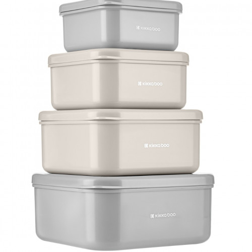 KIKKA BOO ΣΕΤ 4 ΤΕΜ LUNCHBOXES KITTY CAT GREY 31302040171