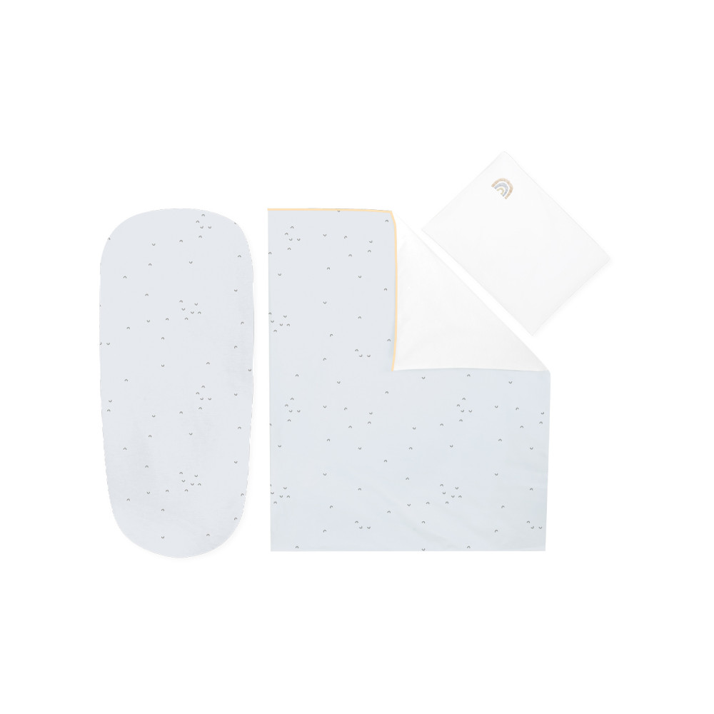 Σετ προίκας για καλαθο΄ύνα της εταιρείας Kikka Boo κατασκευασμένο από βαμβάκι υψηλής ποιότητας 100% ranforce.