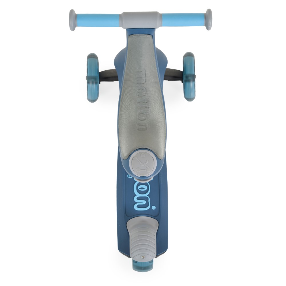 Πτυσσόμενο σκούτερ μετατρεπόμενο 4 σε 1TPR HandgripsΤιμόνι Aloy και Post SeatΣανίδα σε PP, TPR και PAΛαβή καθίσματος PP και υποπόδιοPP με φρένα Flex Steel.