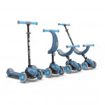 Πτυσσόμενο σκούτερ μετατρεπόμενο 4 σε 1TPR HandgripsΤιμόνι Aloy και Post SeatΣανίδα σε PP, TPR και PAΛαβή καθίσματος PP και υποπόδιοPP με φρένα Flex Steel.