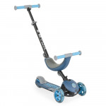 Πτυσσόμενο σκούτερ μετατρεπόμενο 4 σε 1TPR HandgripsΤιμόνι Aloy και Post SeatΣανίδα σε PP, TPR και PAΛαβή καθίσματος PP και υποπόδιοPP με φρένα Flex Steel.