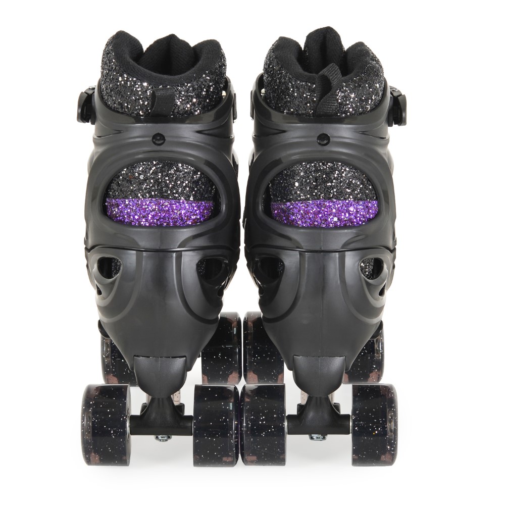 Η φωτογραφία δείχνει Ημι-μαλακό Ρυθμιζόμενο ενσωματωμένο πατίνι για 4 μεγέθη με κουμπί, μία διπλή αγκράφα ασφαλείας και ένα λουράκι ισχύος με πλήρη δαντέλα Επάνω μέρος: Glitter mesh, σχέδιο μόδας Επένδυση: αναπνεύσιμο βελούδο με επένδυση από αφρό Κλείσιμο: Δαντέλα+powerstrap+πόρπηΜανσέτα: αντίσταση 