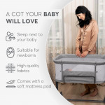 Το Bedside Crib NOAH είναι σχεδιασμένο για βρέφη από τη γέννηση έως 6 μηνών, παρέχοντας ένα ασφαλές, άνετο μέρος ακριβώς δίπλα στο κρεβάτι σας βοηθώντας τόσο τους γονείς όσο και το μωρό να επιτύχουν έναν ήσυχο και εύκολο νυχτερινό ύπνο.
