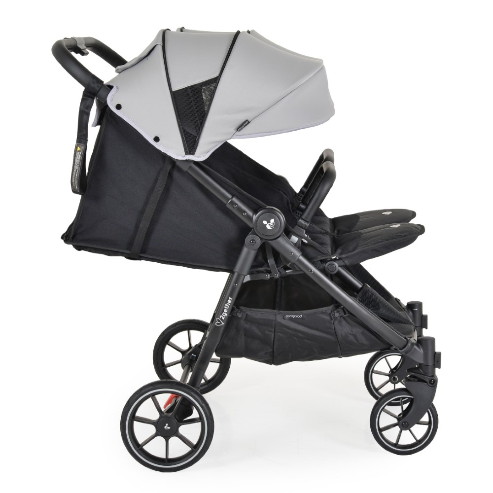 Καρότσι διδύμων της εταιρείας Kikka Boo με ισχυρό και ελαφρύ πλαίσιο αλουμινίου.