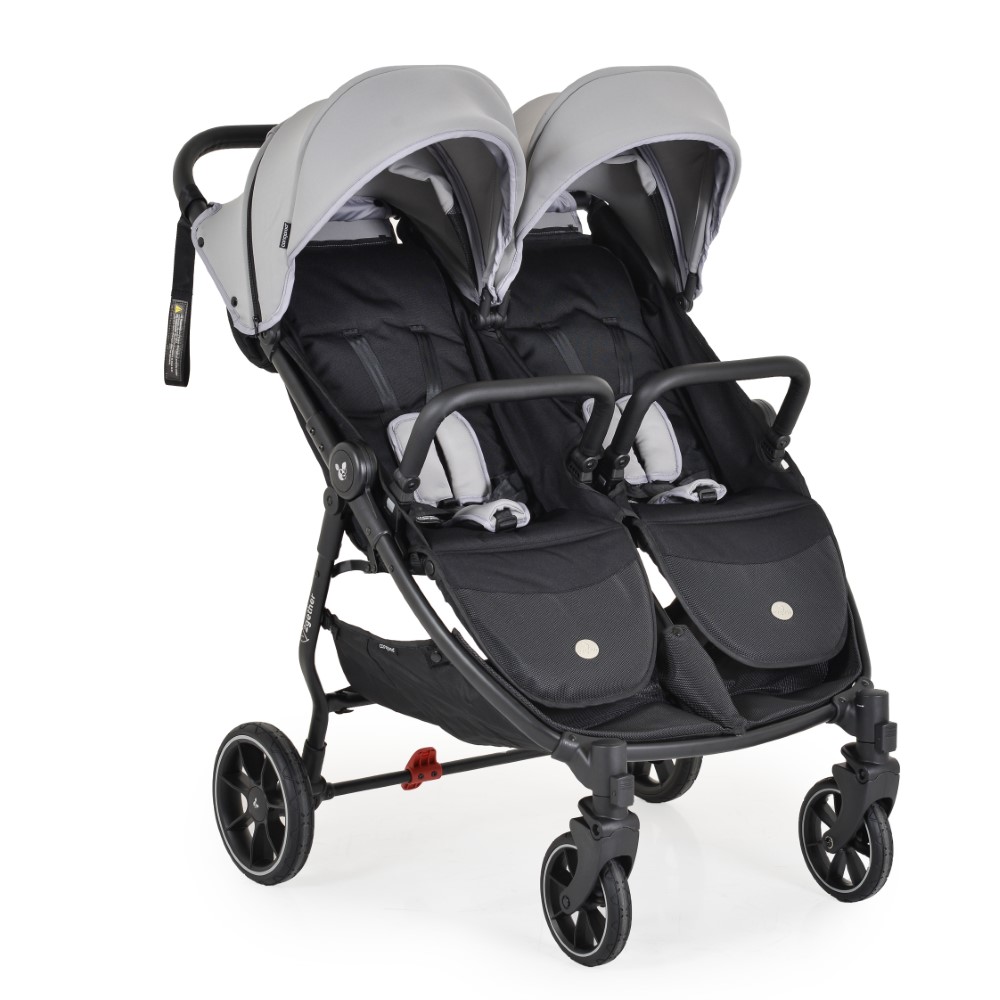 Καρότσι διδύμων της εταιρείας Kikka Boo με ισχυρό και ελαφρύ πλαίσιο αλουμινίου.