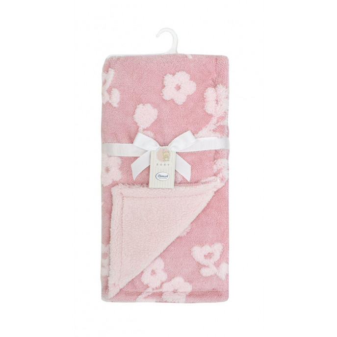 Η φωτογραφία δείχνει Κουβερτούλα διπλής όψεως με Corduroy Flannel 220 gr/m² στην πάνω πλευρά και μονόχρωμη Sherpa 200 gr/m² στην κάτω πλευρά, διαστάσεων 75X100 cm.