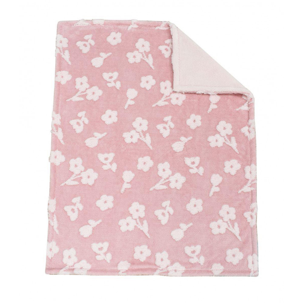 Η φωτογραφία δείχνει Κουβερτούλα διπλής όψεως με Corduroy Flannel 220 gr/m² στην πάνω πλευρά και μονόχρωμη Sherpa 200 gr/m² στην κάτω πλευρά, διαστάσεων 75X100 cm.