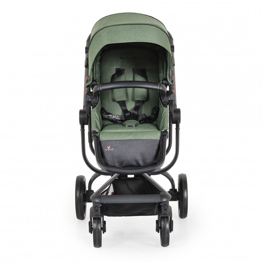 Η φωτογραφία δείχνει Πολυκαρότσι 3 σε 1 με κάθισμα αυτοκινήτου της εταιρείας Cangaroo.