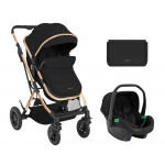 Καρότσι 3 σε 1 της εταιρείας Kikka Boo με ελαφρύ ατσάλινο σκελετό και εύκολο μετρατρέψιμο κάθισμα σε καλαθούνα.