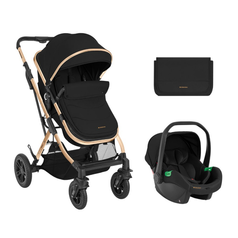 Καρότσι 3 σε 1 της εταιρείας Kikka Boo με ελαφρύ ατσάλινο σκελετό και εύκολο μετρατρέψιμο κάθισμα σε καλαθούνα.