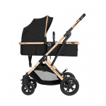 Καρότσι 3 σε 1 της εταιρείας Kikka Boo με ελαφρύ ατσάλινο σκελετό και εύκολο μετρατρέψιμο κάθισμα σε καλαθούνα.