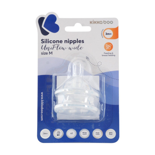 KIKKA BOO ΘΗΛΗ ΣΙΛΙΚΟΝΗΣ UNIFLOW WIDE MEDIUM 2 ΤΜΧ 31302010035