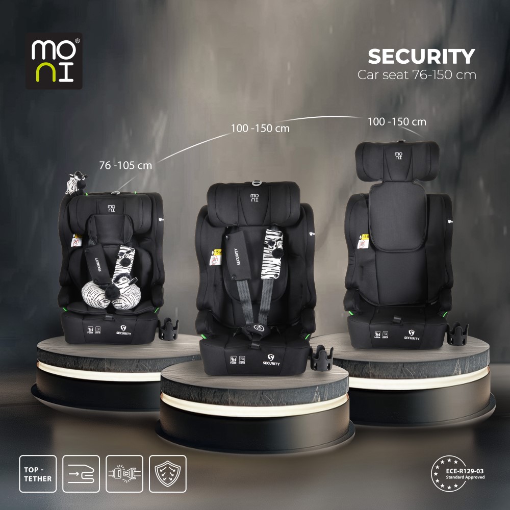 MONI ΚΑΘΙΣΜΑ ΑΥΤΟΚΙΝΗΤΟΥ i-SIZE 76-150CM SECURITY MIDNIGHT BLACK 3801005153275