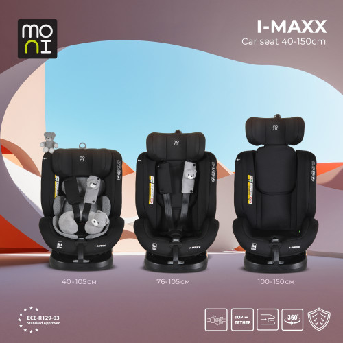 MONI ΚΑΘΙΣΜΑ ΑΥΤΟΚΙΝΗΤΟΥ ISOFIX i-SIZE 40-150CM i-MAXX SPACE GREY 3801005153329