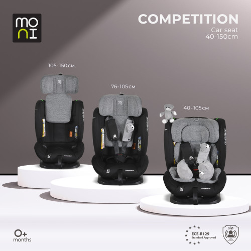 MONI ΚΑΘΙΣΜΑ ΑΥΤΟΚΙΝΗΤΟΥ i-SIZE 40-150CM COMPETITION SPACE GREY 3801005153367