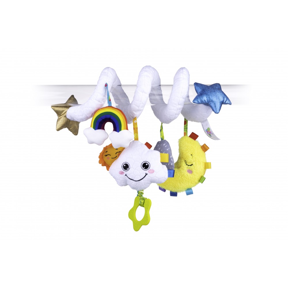 Λούτρινο σπιραλ για να στερεωθεί στην μπάρα του καροτσιού στην κούνια η όπου αλλού θέλετε.