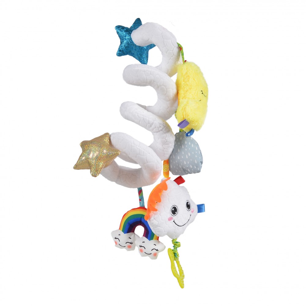 Λούτρινο σπιραλ για να στερεωθεί στην μπάρα του καροτσιού στην κούνια η όπου αλλού θέλετε.