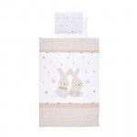 Η φωτογραφία δείχνει Βρεφικό σετ 4 τεμαχιών της εταιρείας Lorelli κατασκευασμένο από 100% υποαλλεργικά και βαμβακερά υφάσματαΠεριλαμβάνει:Πάπλωμα: 97x140cm (Εξωτερικά: 100% βαμβάκι γέμιση: Polyester)Μαξιλάρι: 32x40cm Μαξιλαροθήκη: 35x43cm (100% Βαμβάκι)Σεντόνι: 100x150cm (100% Βαμβάκι)