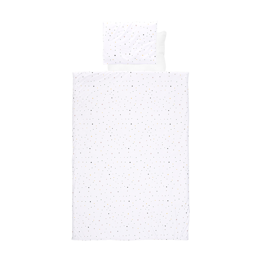 Η φωτογραφία δείχνει Βρεφικό σετ 4 τεμαχιών της εταιρείας Lorelli κατασκευασμένο από 100% υποαλλεργικά και βαμβακερά υφάσματαΠεριλαμβάνει:Πάπλωμα: 97x140cm (Εξωτερικά: 100% βαμβάκι γέμιση: Polyester)Μαξιλάρι: 32x40cm&nbsp;Μαξιλαροθήκη: 35x43cm (100% Βαμβάκι)Σεντόνι: 100x150cm (100% Βαμβάκι)