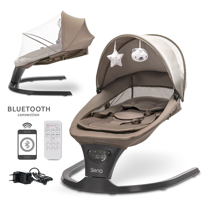 LORELLI ΗΛΕΚΤΡΙΚΗ ΚΟΥΝΙΑ ΡΙΛΑΞ SIENA MOCHA 100901100035 ταχύτητες λειτουργίας ταλάντωσηςΡυθμιζόμενη ανάκλιση πλάτηςΑφαιρούμενη κουκούλα με κουνουπιέραΈξυπνος αισθητήρας κίνησης - προσαρμόζεται στις κινήσεις όταν το μωρό είναι ξύπνιο ή κοιμισμένοΠροσαρμογέας /περιλαμβάνεται στο σετ/ΤηλεχειριστήριοΑφα