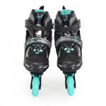 Η φωτογραφία δείχνει Ρυθμιζόμενα ενσωματωμένα πατίνια εξοπλισμένα με σύστημα ρύθμισης του μεγέθους σε τέσσερα στάδια: μέγεθος М από 34 έως 37.