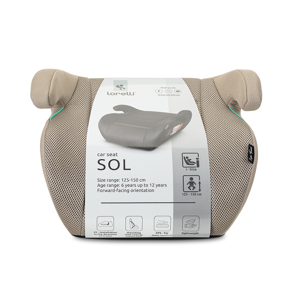 LORELLI ΚΑΘΙΣΜΑ ΑΥΤΟΚΙΝΗΤΟΥ SOL 125–150 CM BEIGE 10072202609