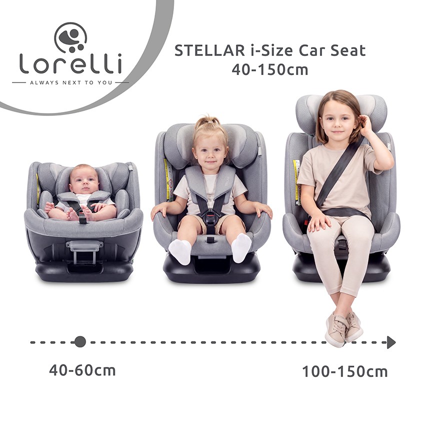 LORELLI ΚΑΘΙΣΜΑ ΑΥΤΟΚΙΝΗΤΟΥ STELLAR I-SIZE 40–150 CM CASHMERE 10072232611