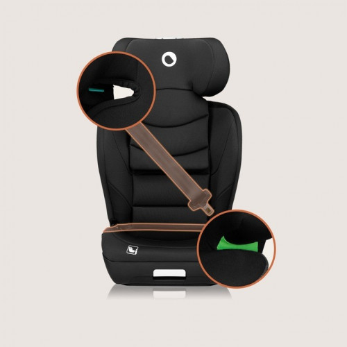 Lionelo Neal i-Size isofix κάθισμα αυτοκινήτου 100-150 cm black carbon 5903771723077