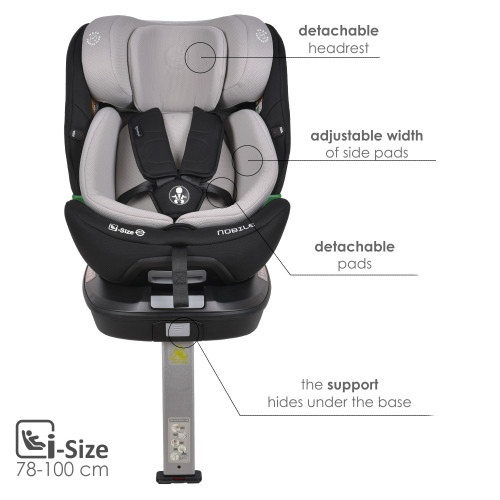 BEBE STARS ΚΑΘΙΣΜΑ ΑΥΤΟΚΙΝΗΤΟΥ NOBILE I-SIZE 360° 40-150cm BLACK 924-187