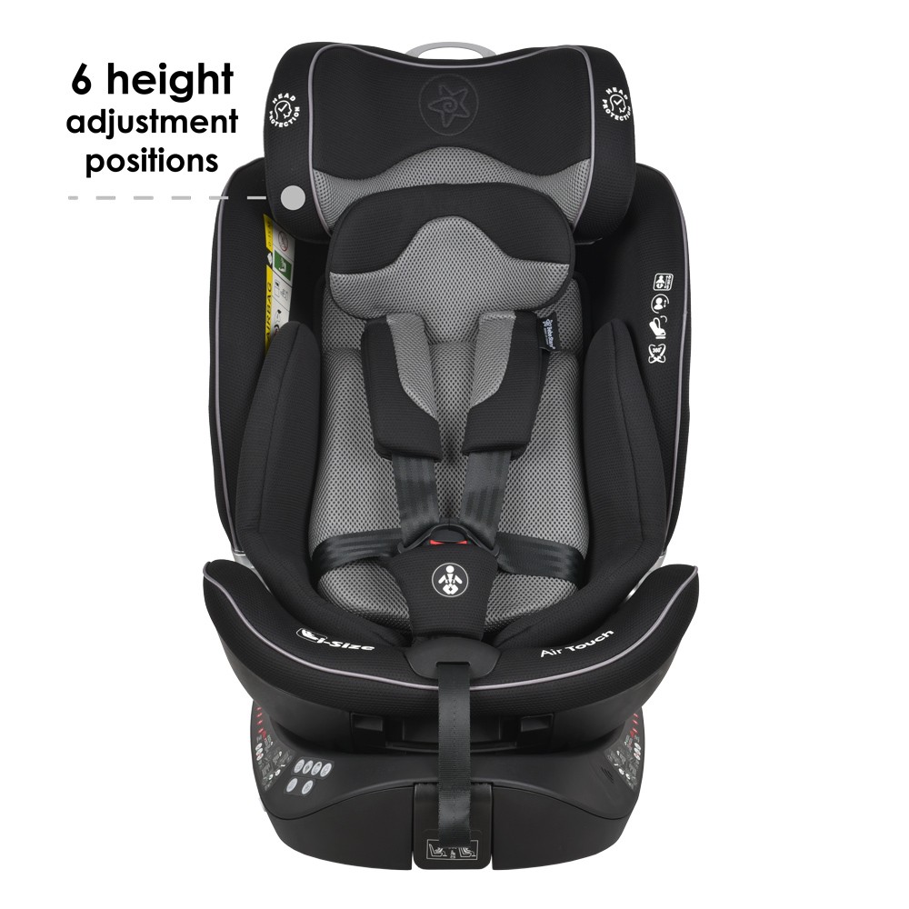 BEBE STARS ΚΑΘΙΣΜΑ ΑΥΤΟΚΙΝΗΤΟΥ AIR TOUCH I-SIZE 360° 40-150cm BLACK 925-187